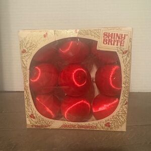 Shiny Brite Red Holiday Ornaments